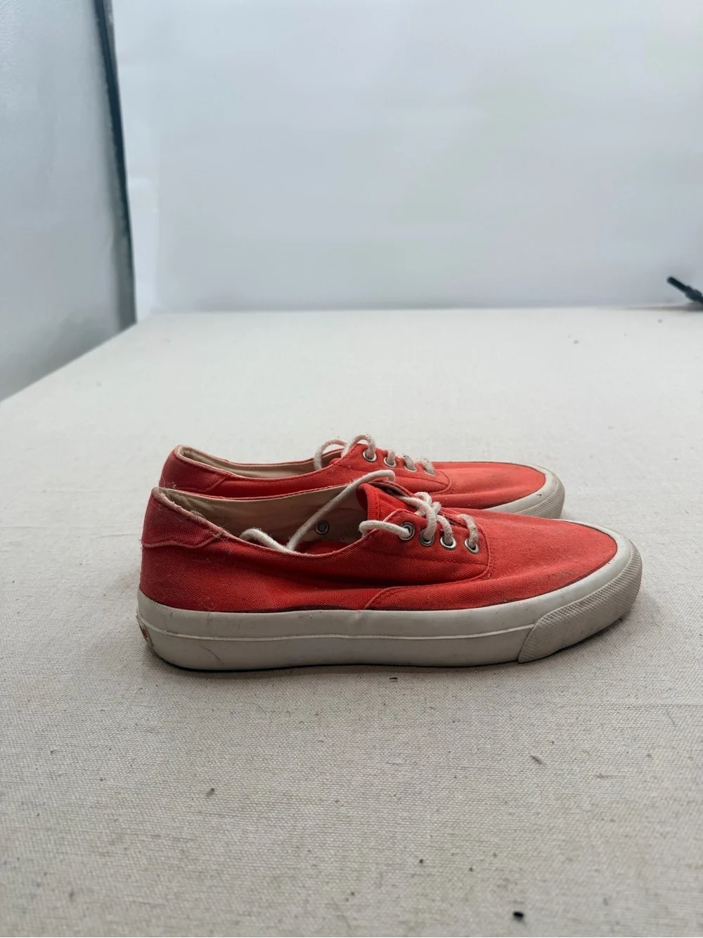 Tommy Bahama Red Canvas Low-Top Sneaker with White Laces